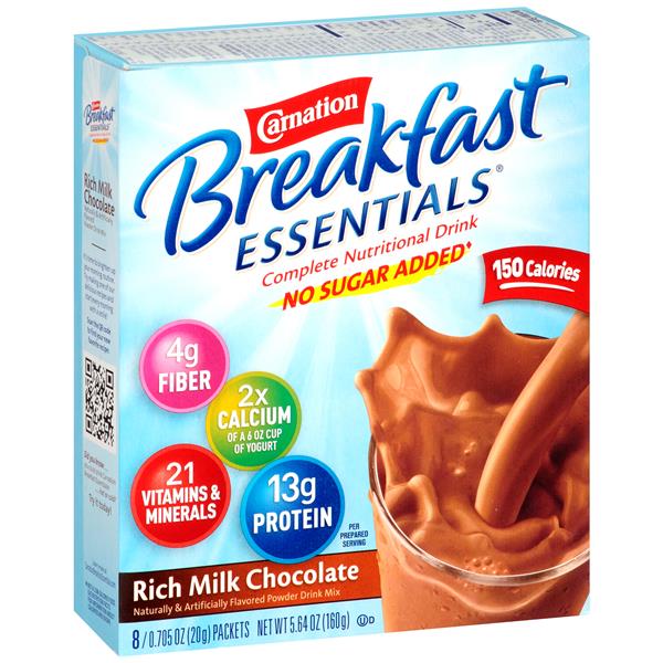 Carnation Breakfast Essentials Light Start Rich Milk Chocolate Complete